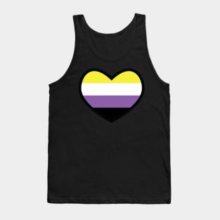 Nonbinary Flag Heart Tank Top